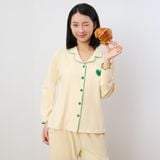  Bộ WINNY mặc nhà nỉ nhung quần dài tay dài màu vàng nhạt 1MNNN25005D 