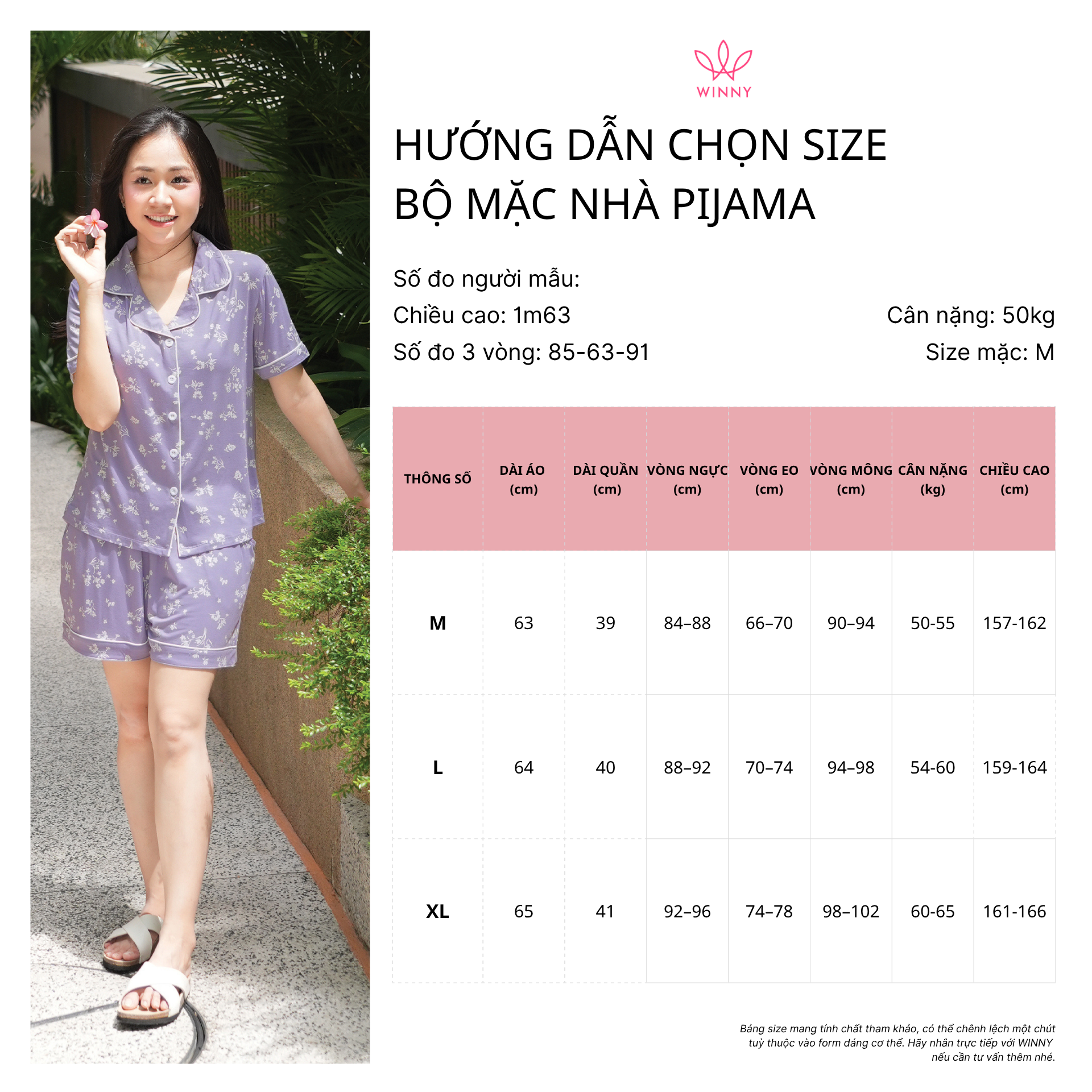 Bộ WINNY cotton pijama quần ngắn tay ngắn 1MNCT26014N