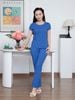 Bộ WONNER by WINNY mặc nhà cotton CVC quần dài tay ngắn màu xanh dương 2MNCV26001D