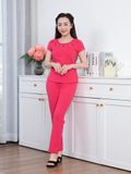  Bộ WONNER by WINNY mặc nhà cotton CVC quần dài tay ngắn màu hồng  2MNCV26006D 