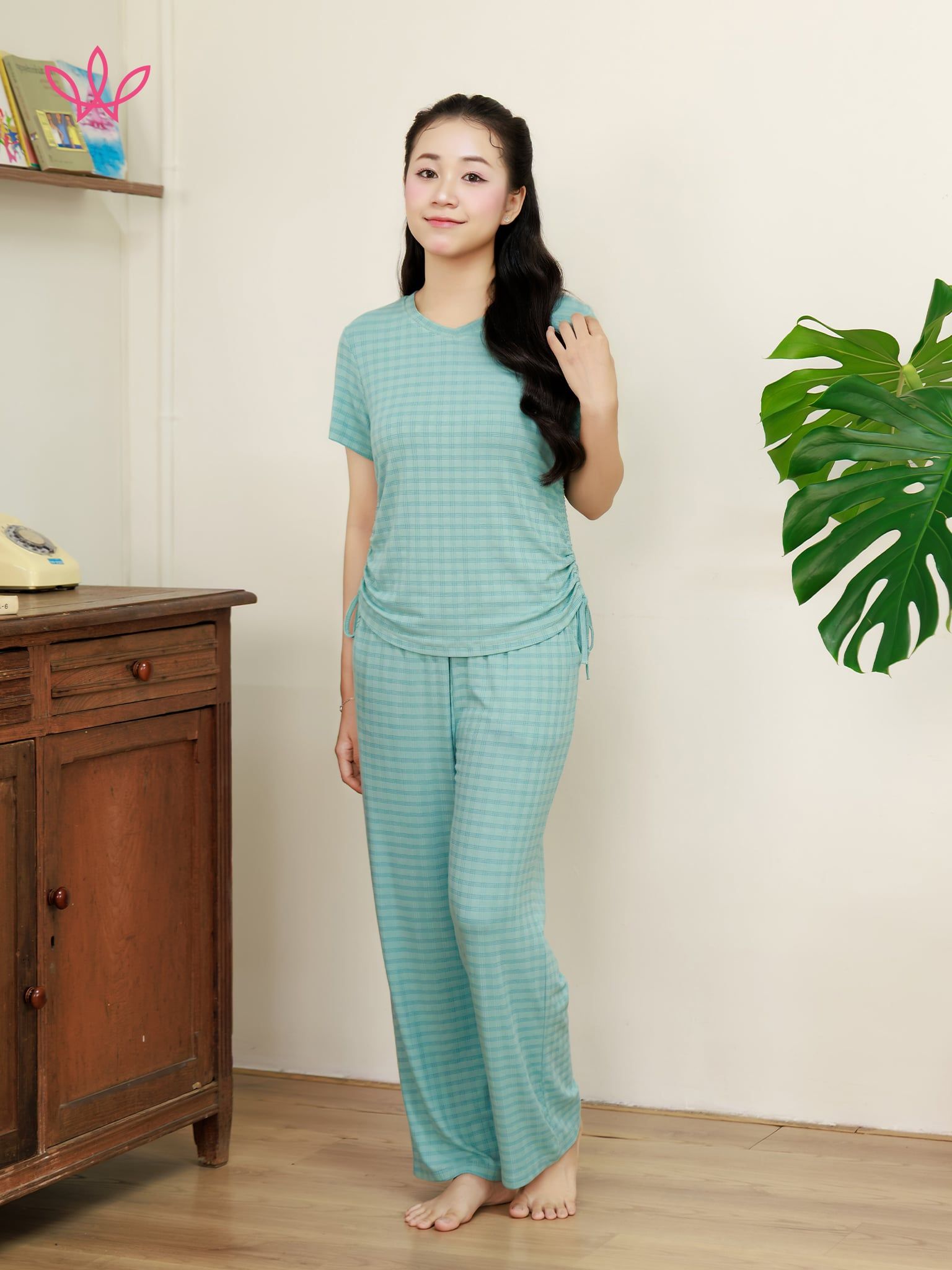 Bộ WINNY cotton quần dài tay ngắn 1MNCT26016D
