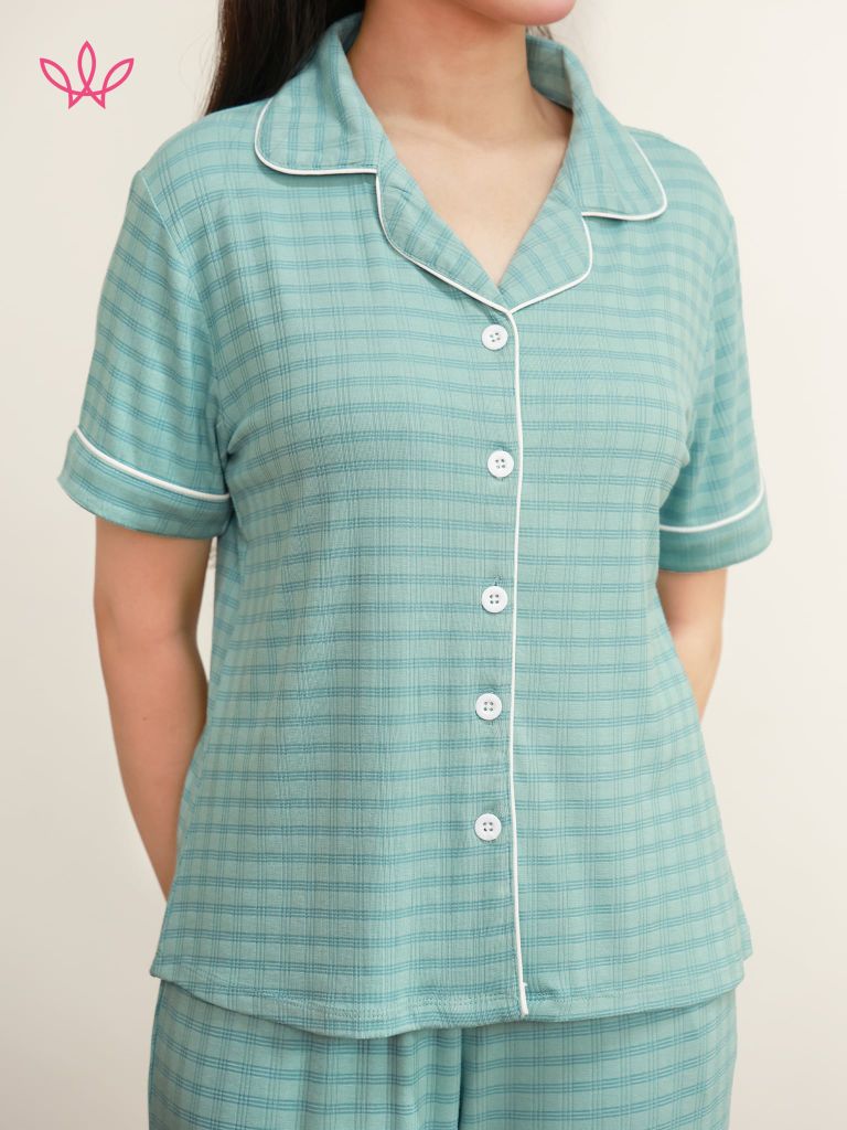 Bộ WINNY cotton pijama quần dài tay ngắn 1MNCT26015D