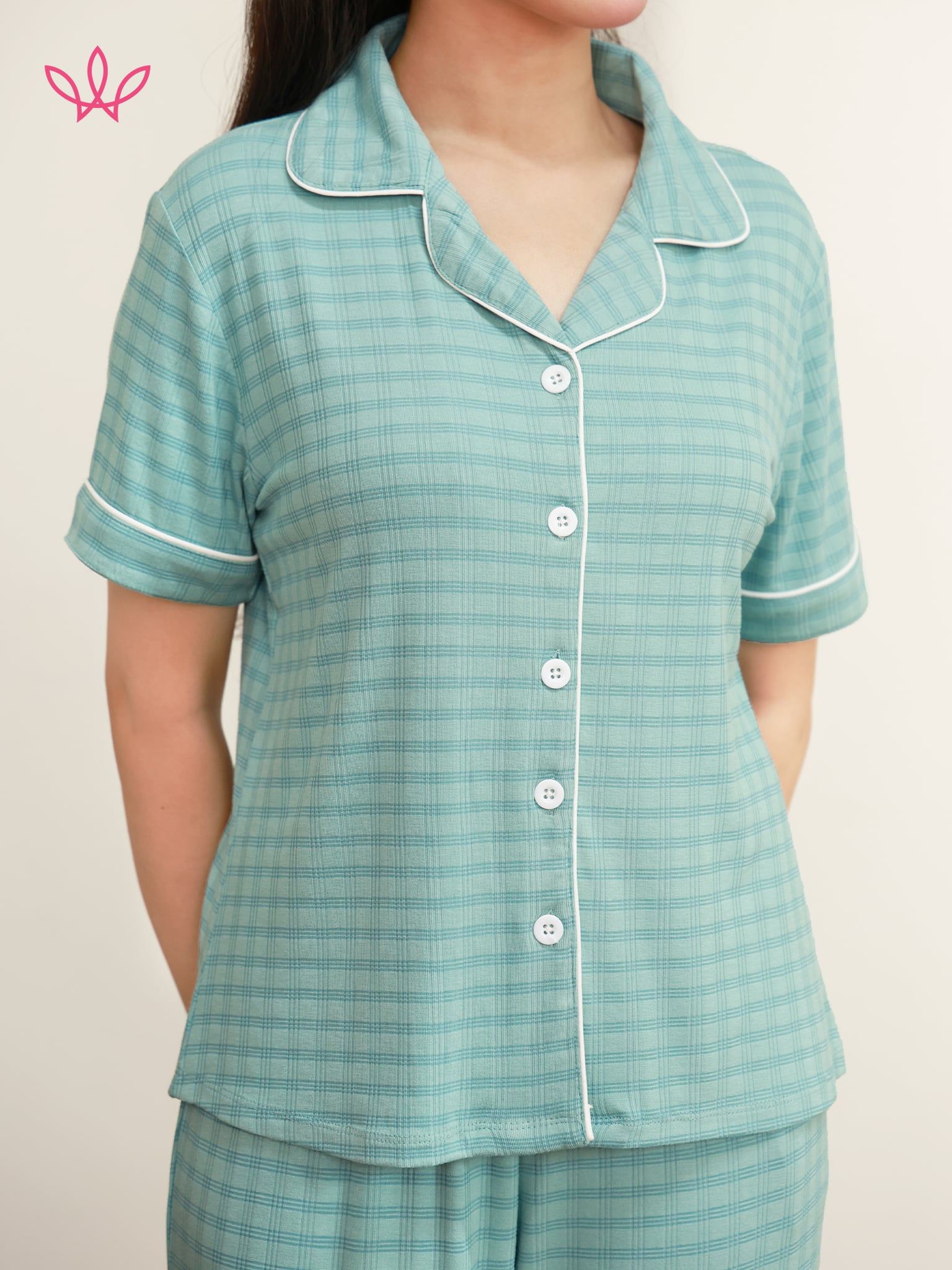 Bộ WINNY cotton pijama quần dài tay ngắn 1MNCT26015D