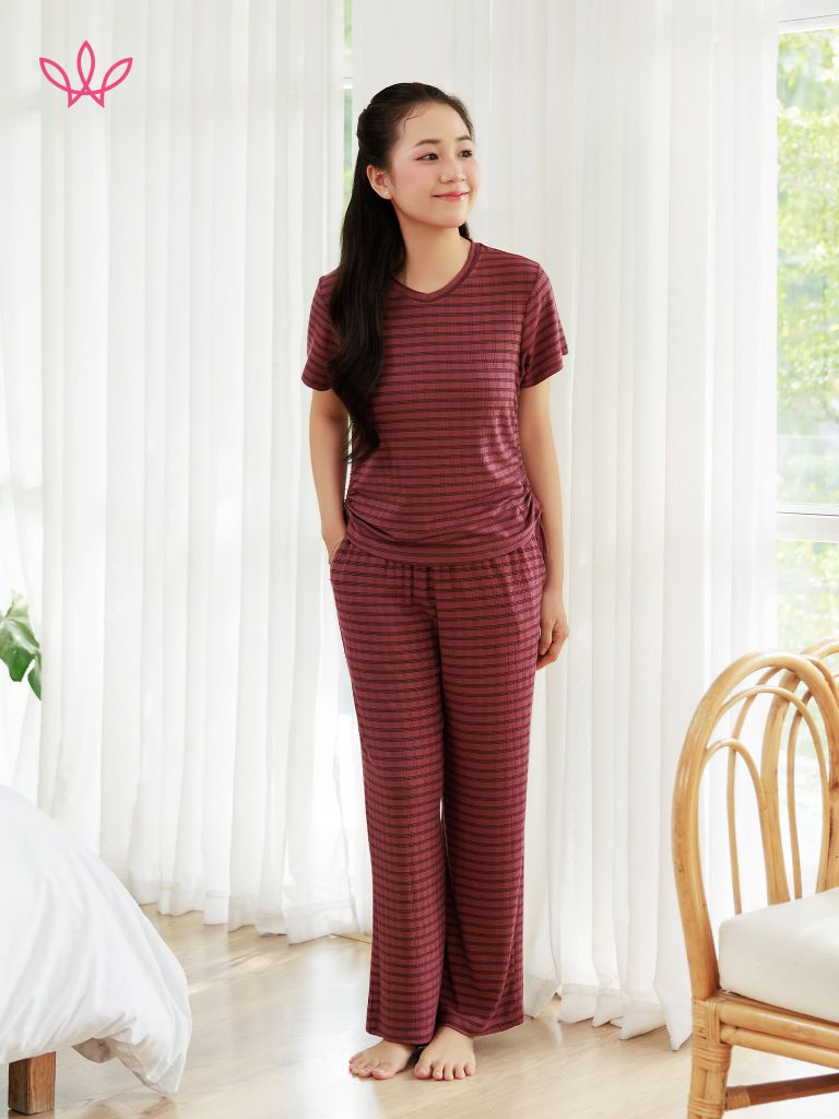 Bộ WINNY cotton quần dài tay ngắn 1MNCT26016D