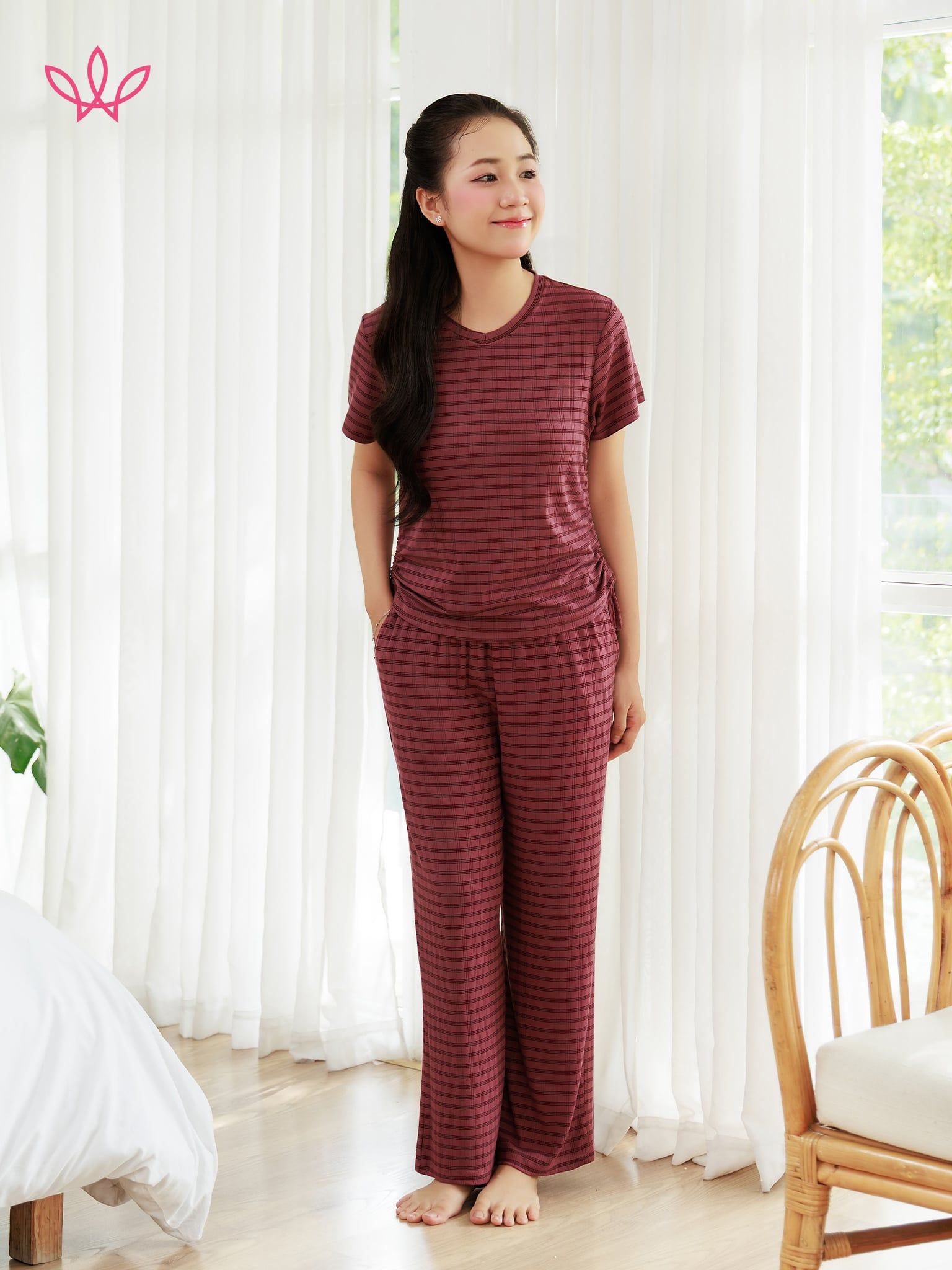 Bộ WINNY cotton quần dài tay ngắn 1MNCT26016D