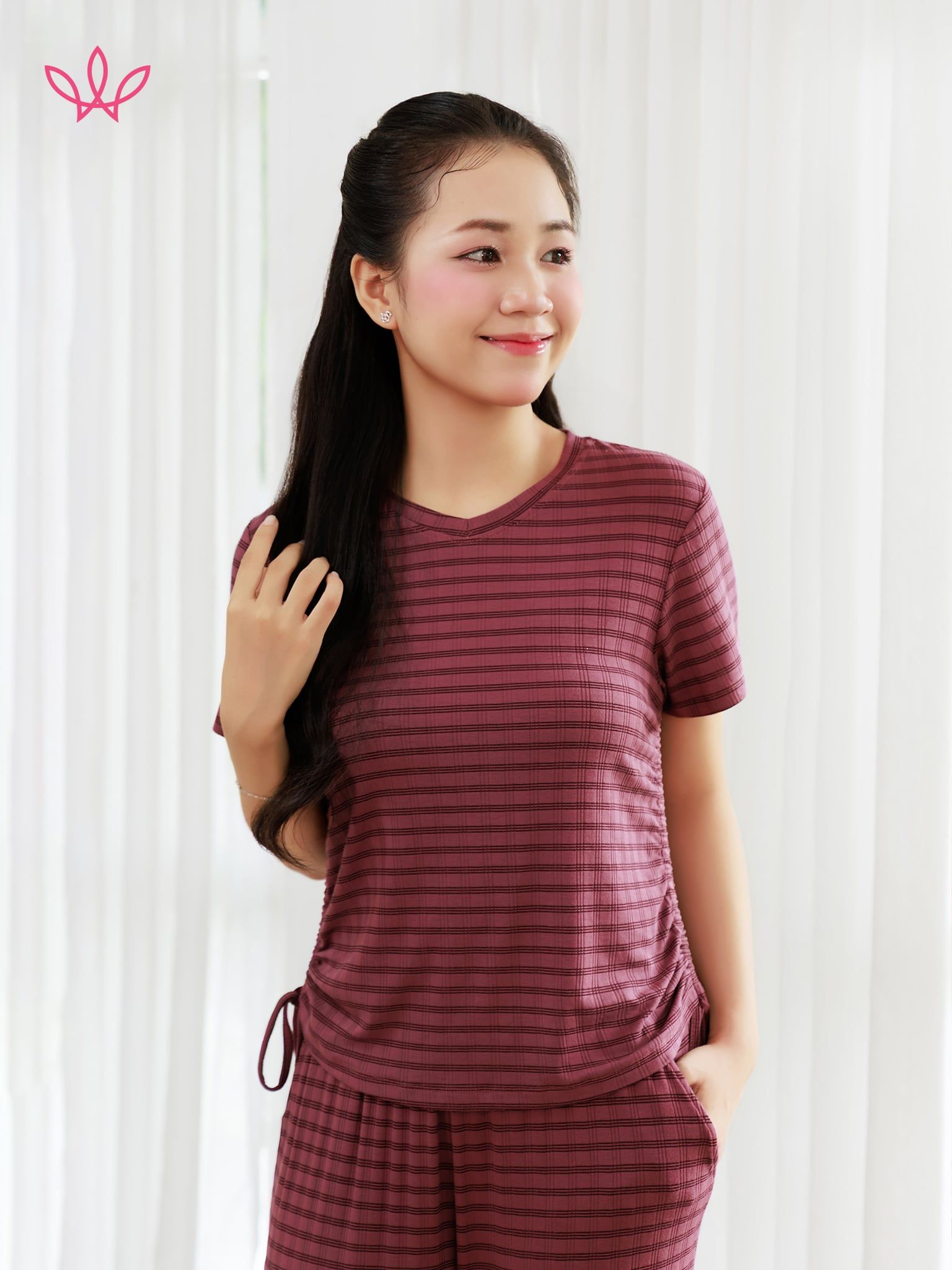 Bộ WINNY cotton quần dài tay ngắn 1MNCT26016D