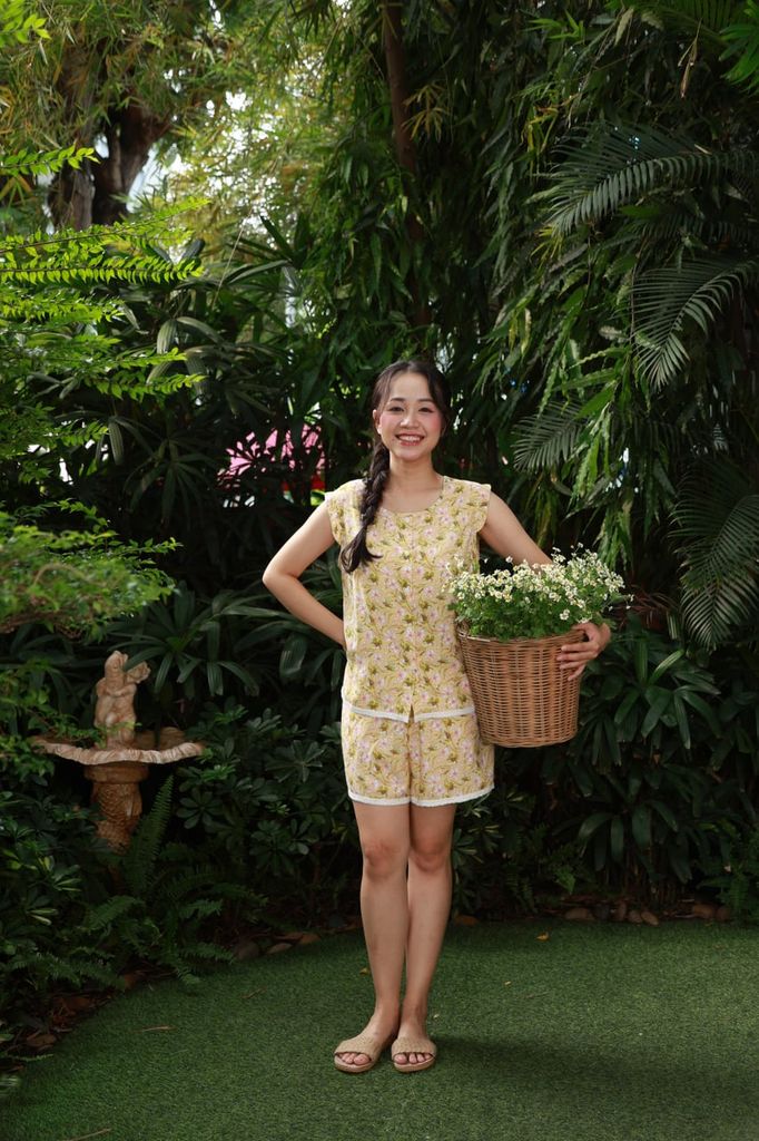 Bộ WINNY viscose 40s quần ngắn không tay 1MNLA26026N