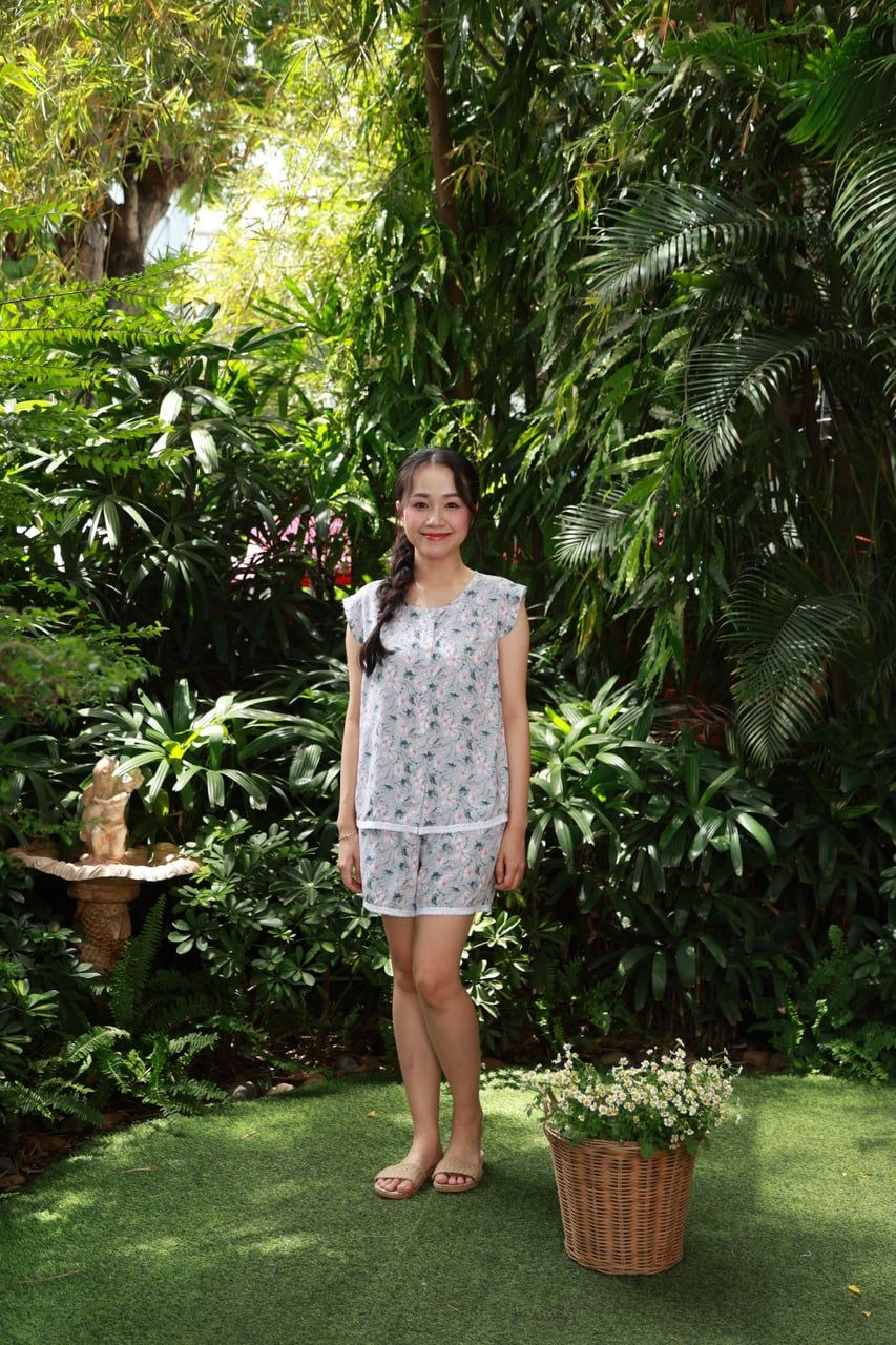 Bộ WINNY viscose 40s quần ngắn không tay 1MNLA26026N