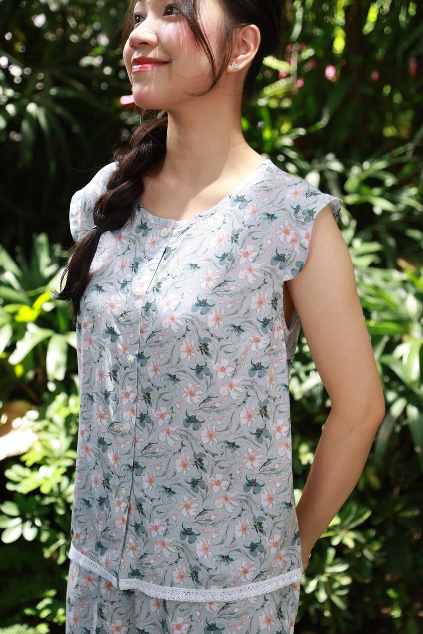 Bộ WINNY viscose 40s quần ngắn không tay 1MNLA26026N