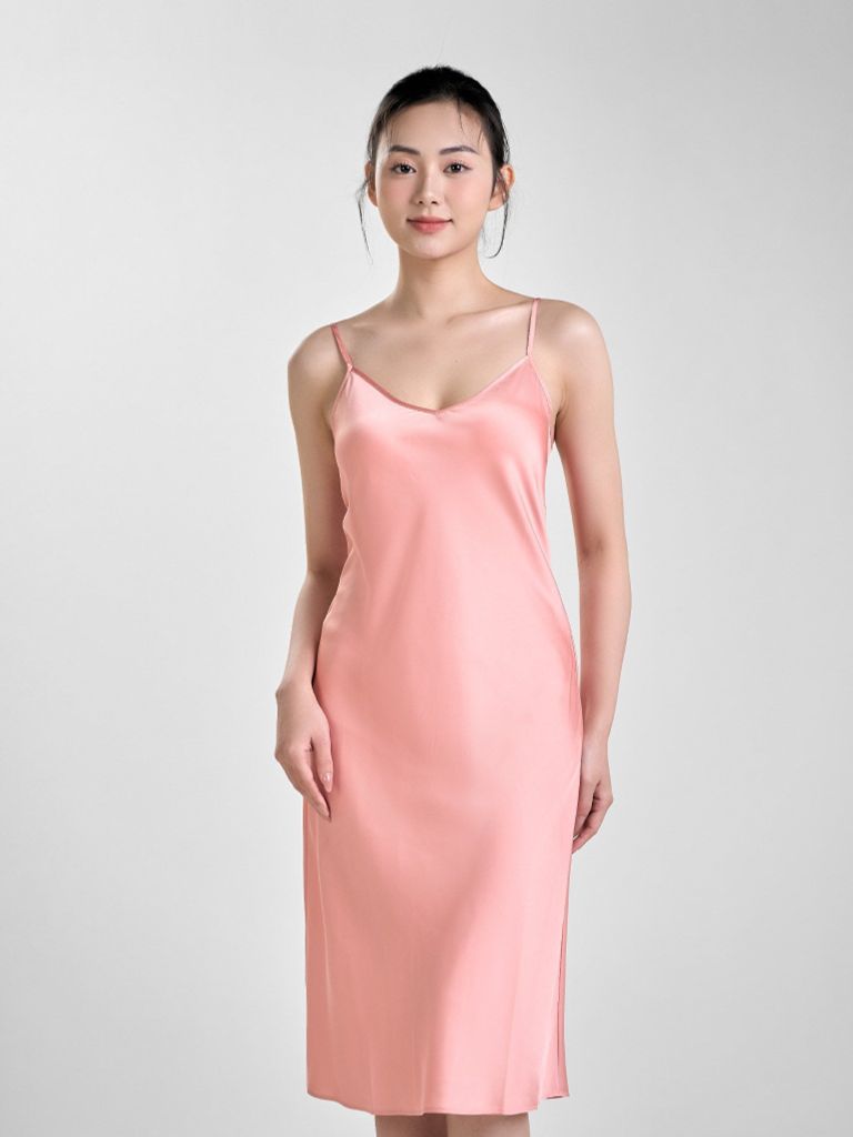 Váy ngủ lụa satin 2 dây  -  1MNSA24105V