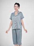  Bộ đồ ngủ Pijama lụa satin quần lửng tay ngắn  -  1MNSA24121N 