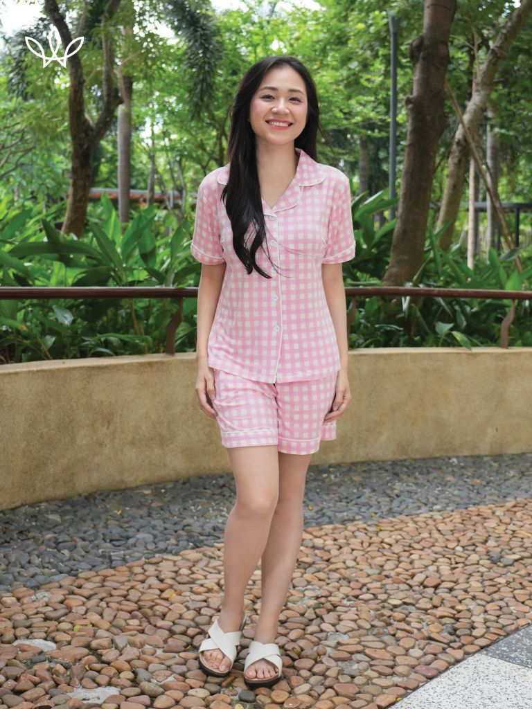 Bộ WINNY cotton pijama quần ngắn tay ngắn 1MNCT26014N