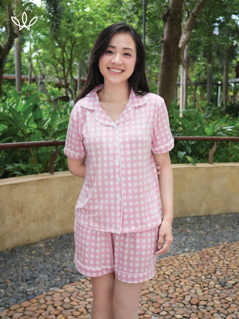 Bộ WINNY cotton pijama quần ngắn tay ngắn 1MNCT26014N