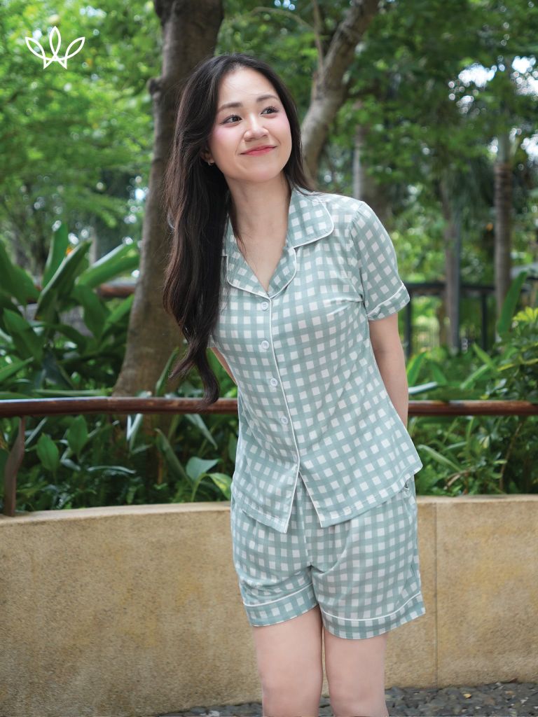 Bộ WINNY cotton pijama quần ngắn tay ngắn 1MNCT26014N