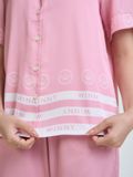  Bộ đồ ngủ Pijama lụa satin quần lửng tay ngắn  -  1MNSA24114N 