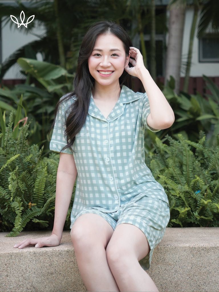 Bộ WINNY cotton pijama quần ngắn tay ngắn 1MNCT26014N