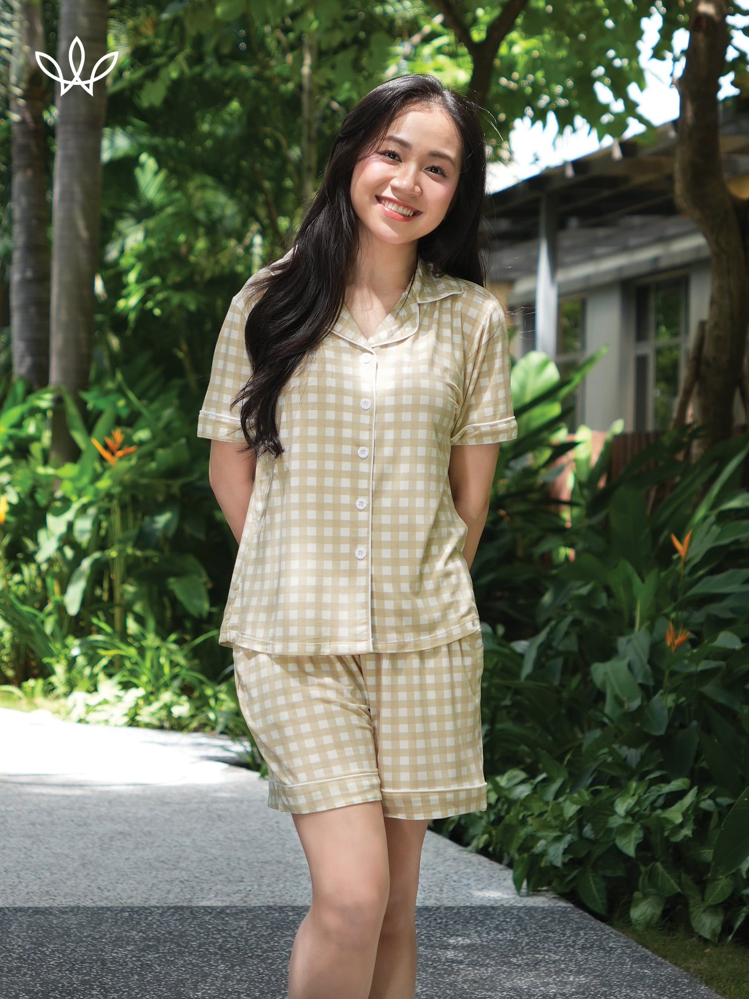 Bộ WINNY cotton pijama quần ngắn tay ngắn 1MNCT26014N