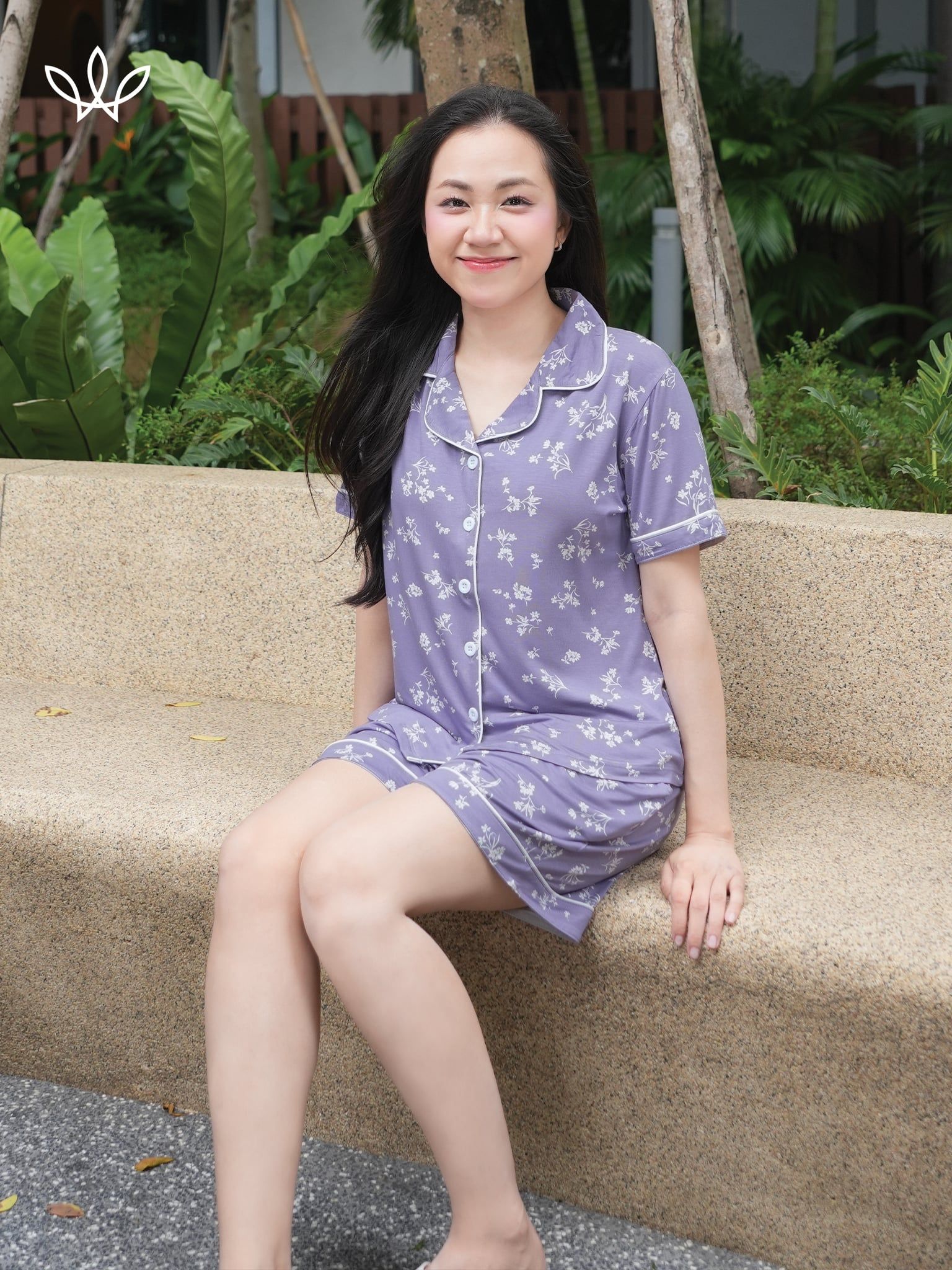 Bộ WINNY cotton pijama quần ngắn tay ngắn 1MNCT26014N