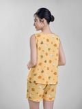  Bộ đồ mặc nhà Lanh quần ngắn không tay  -  2MNLA24021B 