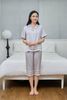  Bộ đồ ngủ Pijama lụa satin quần lửng tay ngắn  -  1MNSA24114N 