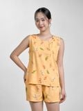  Bộ đồ mặc nhà Lanh quần ngắn không tay  -  2MNLA24008B 