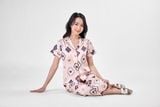  Bộ đồ ngủ Pijama lụa satin quần dài tay ngắn  -  1MNSA24101D 