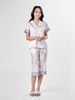  Bộ đồ ngủ Pijama lụa satin quần lửng tay ngắn  -  1MNSA24106N 