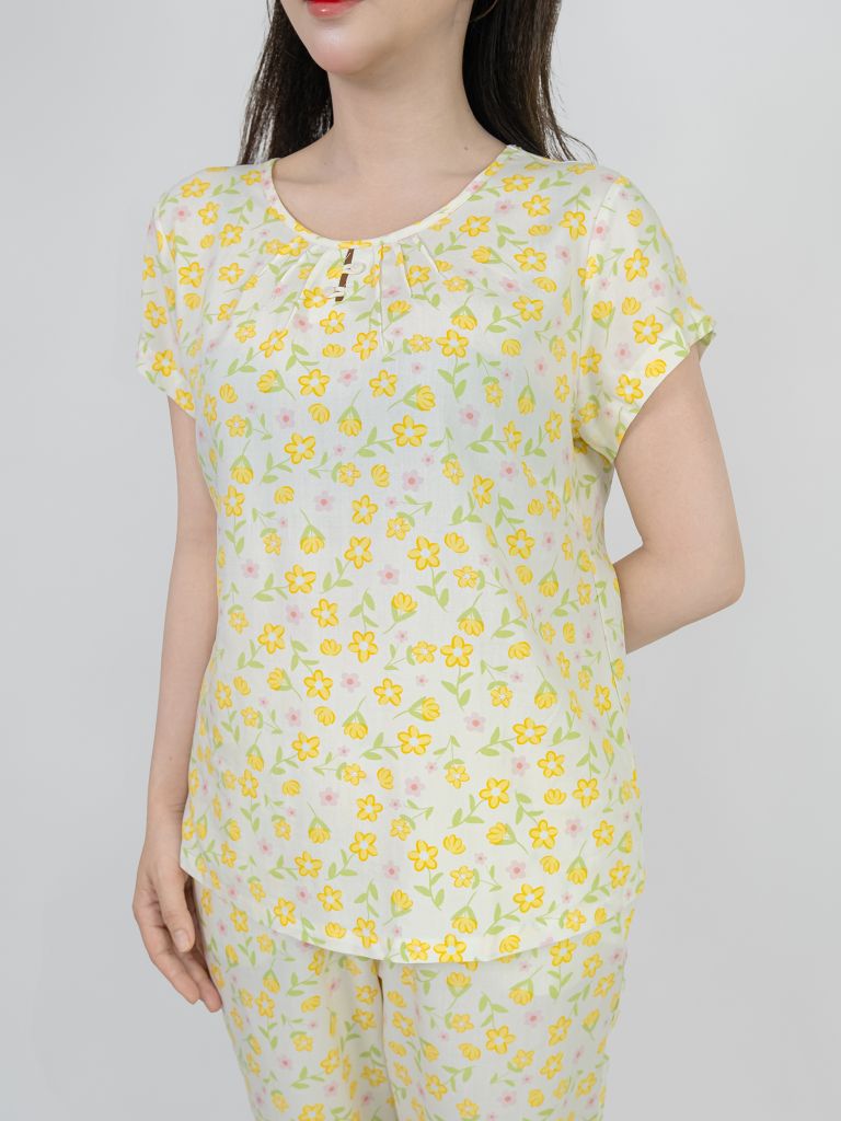 Bộ WONNER BY WINNY tole lanh quần lửng tay ngắn 2MNLA24020N