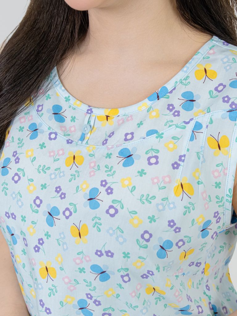 Bộ WONNER BY WINNY tole lanh quần ngắn không tay 2MNLA25077B