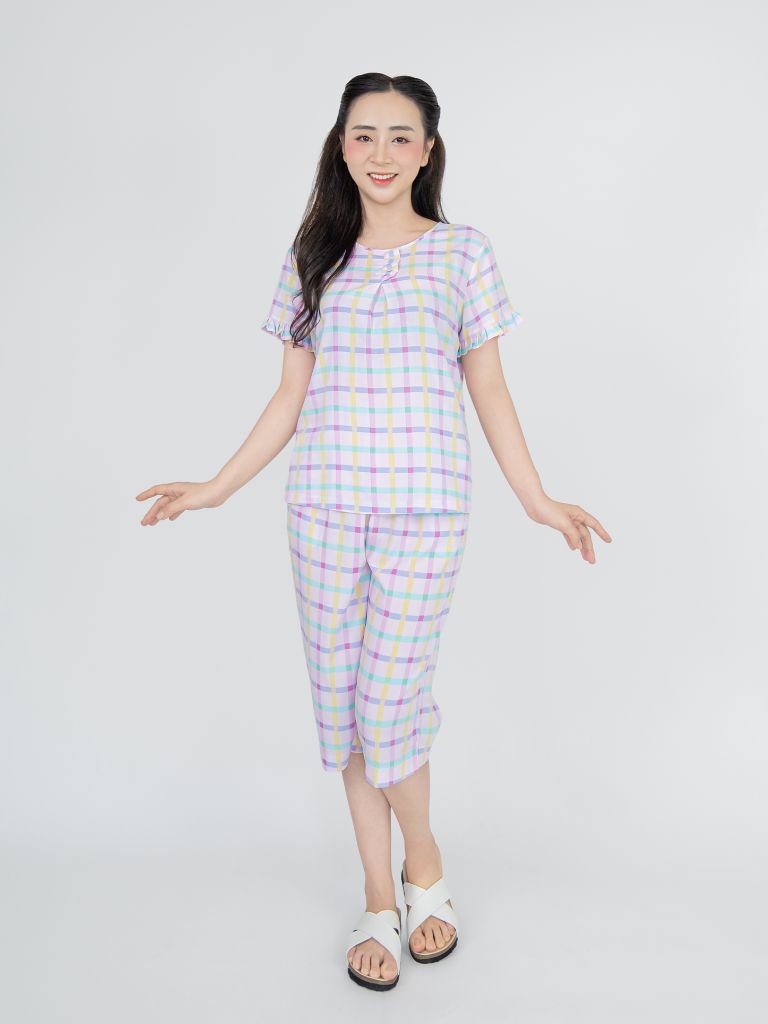 Bộ WONNER BY WINNY tole lanh quần lửng tay ngắn 2MNLA26019L
