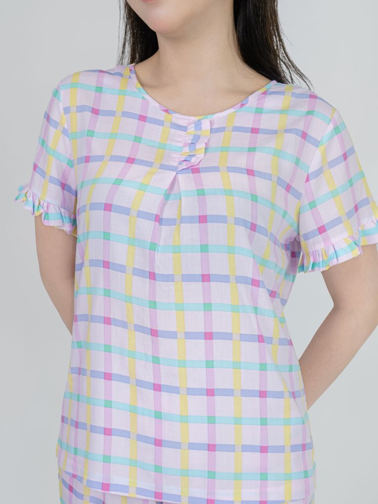 Bộ WONNER BY WINNY tole lanh quần lửng tay ngắn 2MNLA26019L