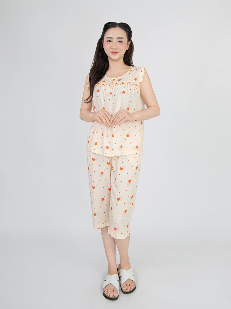Bộ WONNER BY WINNY tole lanh quần lửng không tay 2MNLA26018L