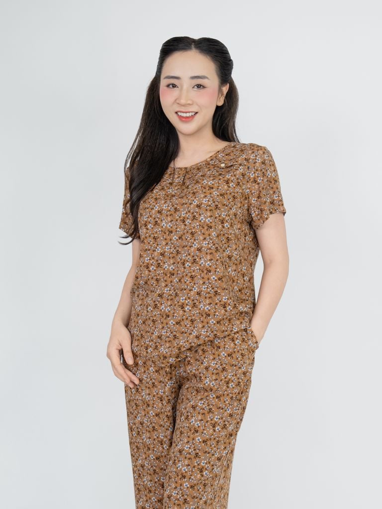 Bộ WONNER BY WINNY tole lanh quần culottes tay ngắn 2MNLA26023C