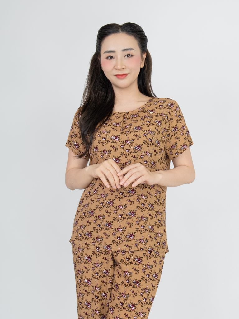 Bộ WONNER BY WINNY tole lanh quần culottes tay ngắn 2MNLA26023C