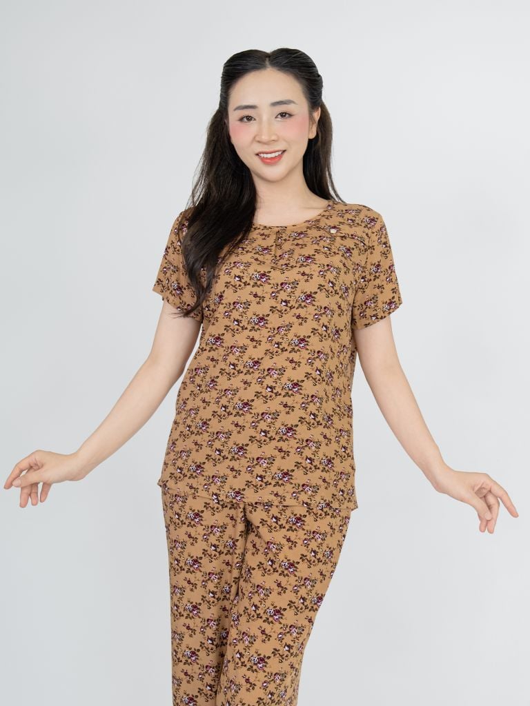Bộ WONNER BY WINNY tole lanh quần culottes tay ngắn 2MNLA26023C