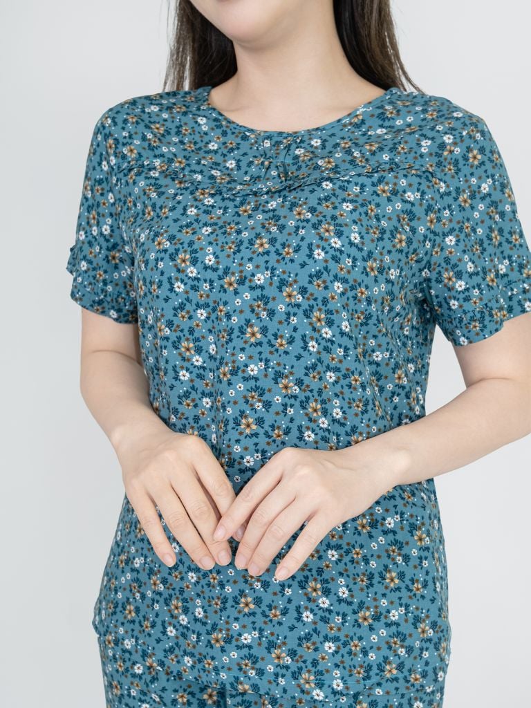 Bộ WONNER BY WINNY tole lanh quần lửng tay ngắn 2MNLA26022L