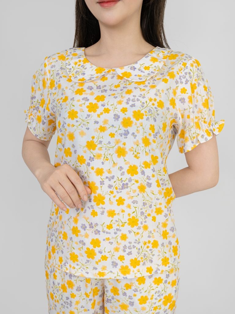 Bộ WONNER BY WINNY tole lanh quần lửng tay ngắn 2MNLA26020L