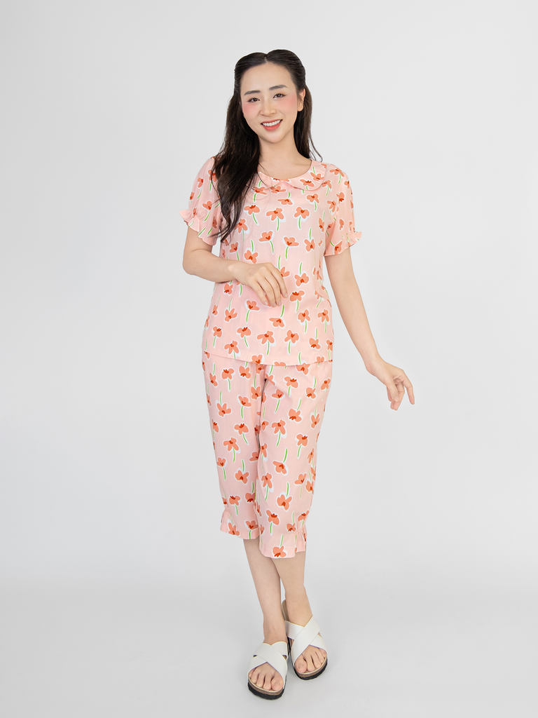 Bộ WONNER BY WINNY tole lanh quần lửng tay ngắn 2MNLA26020L