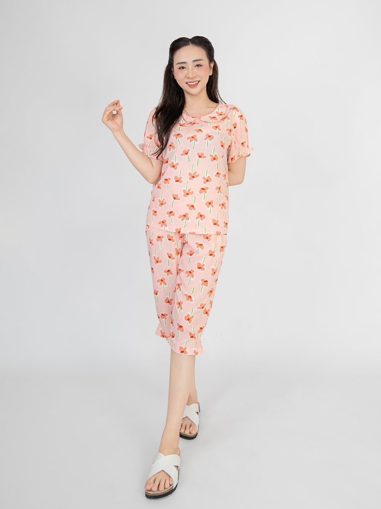 Bộ WONNER BY WINNY tole lanh quần lửng tay ngắn 2MNLA26020L