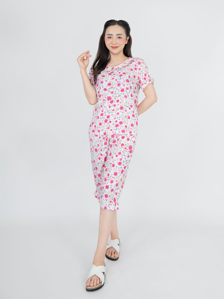 Bộ WONNER BY WINNY tole lanh quần lửng tay ngắn 2MNLA26020L