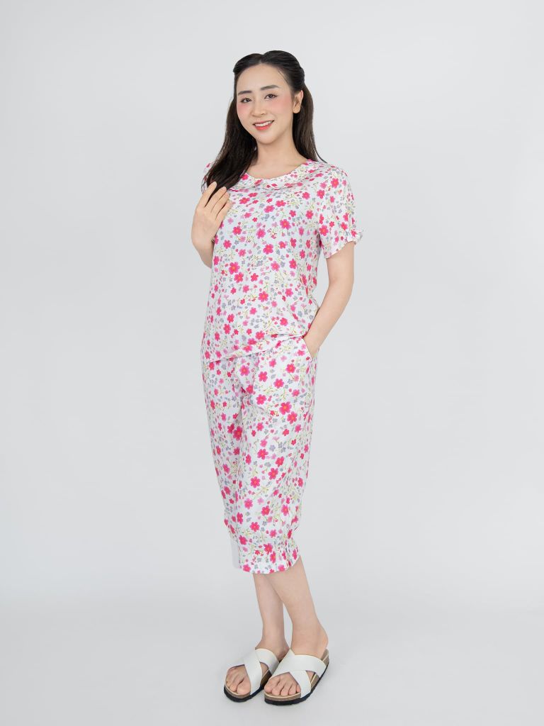 Bộ WONNER BY WINNY tole lanh quần lửng tay ngắn 2MNLA26020L