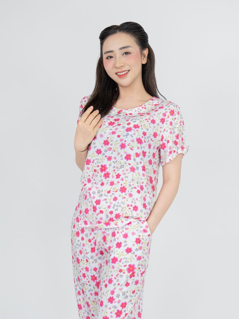 Bộ WONNER BY WINNY tole lanh quần lửng tay ngắn 2MNLA26020L