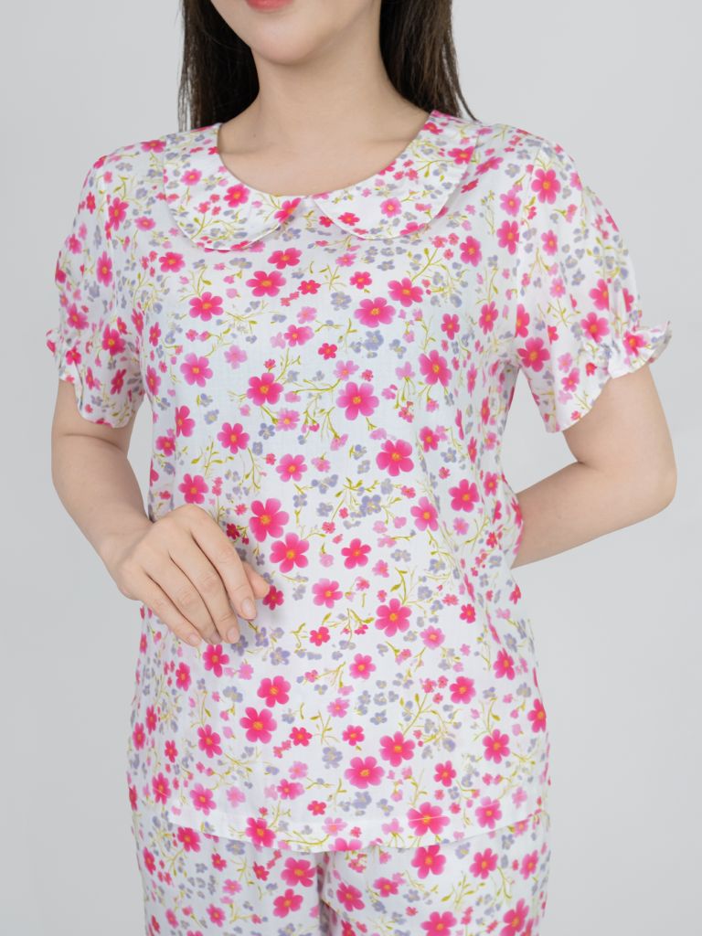 Bộ WONNER BY WINNY tole lanh quần lửng tay ngắn 2MNLA26020L
