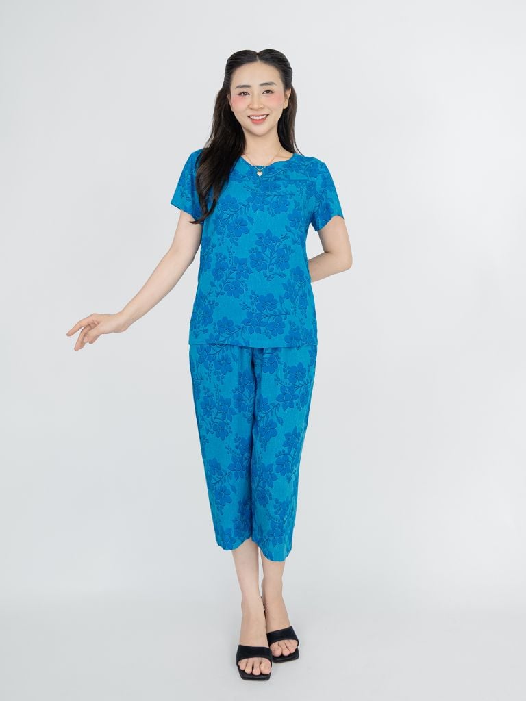 Bộ WONNER BY WINNY tole lanh quần culottes tay ngắn 2MNLA26024C