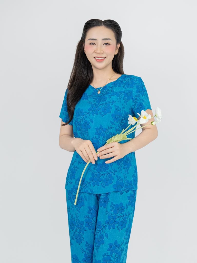 Bộ WONNER BY WINNY tole lanh quần culottes tay ngắn 2MNLA26024C