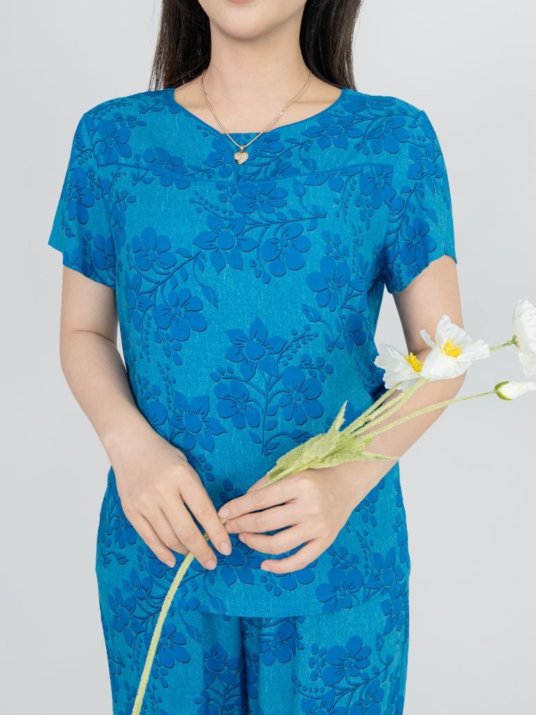 Bộ WONNER BY WINNY tole lanh quần culottes tay ngắn 2MNLA26024C