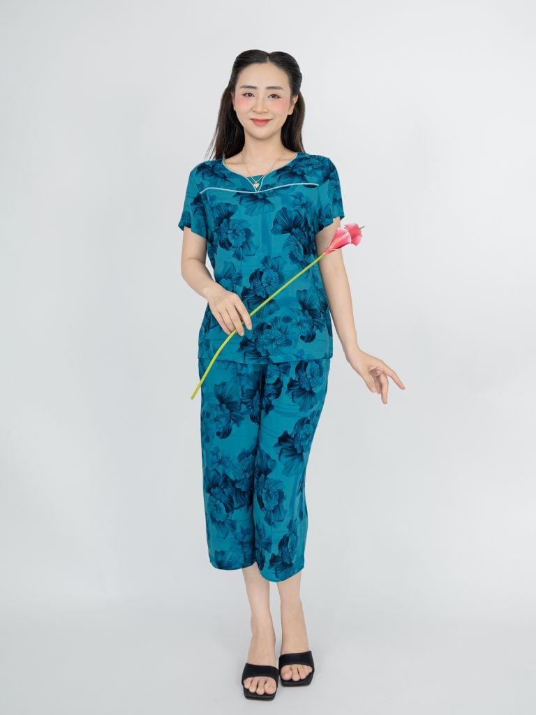 Bộ WONNER BY WINNY tole lanh quần culottes tay ngắn 2MNLA26024C