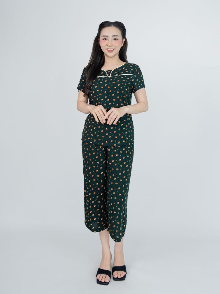 Bộ WONNER BY WINNY tole lanh quần culottes tay ngắn 2MNLA26024C