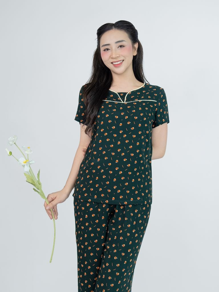 Bộ WONNER BY WINNY tole lanh quần culottes tay ngắn 2MNLA26024C