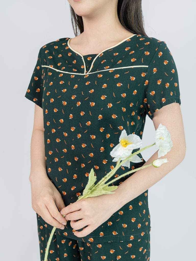 Bộ WONNER BY WINNY tole lanh quần culottes tay ngắn 2MNLA26024C